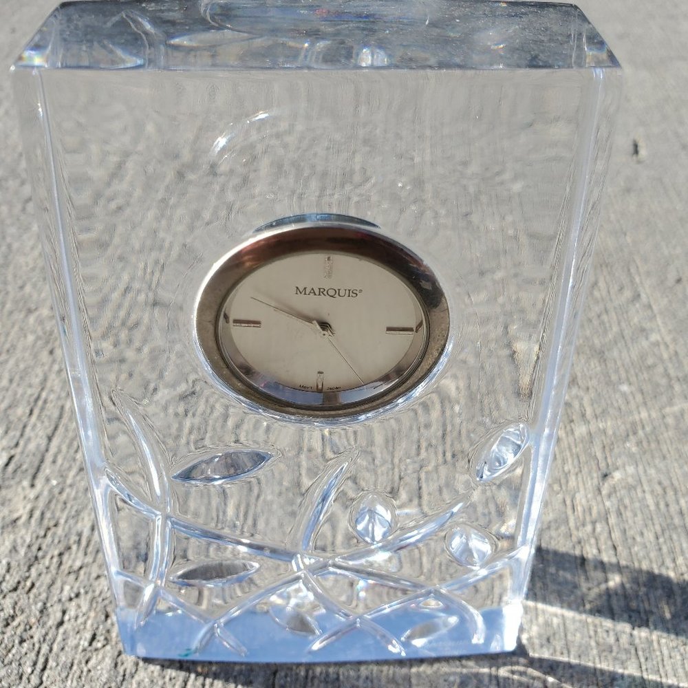Marquis Clear Crystal Desk Clock - Not Working